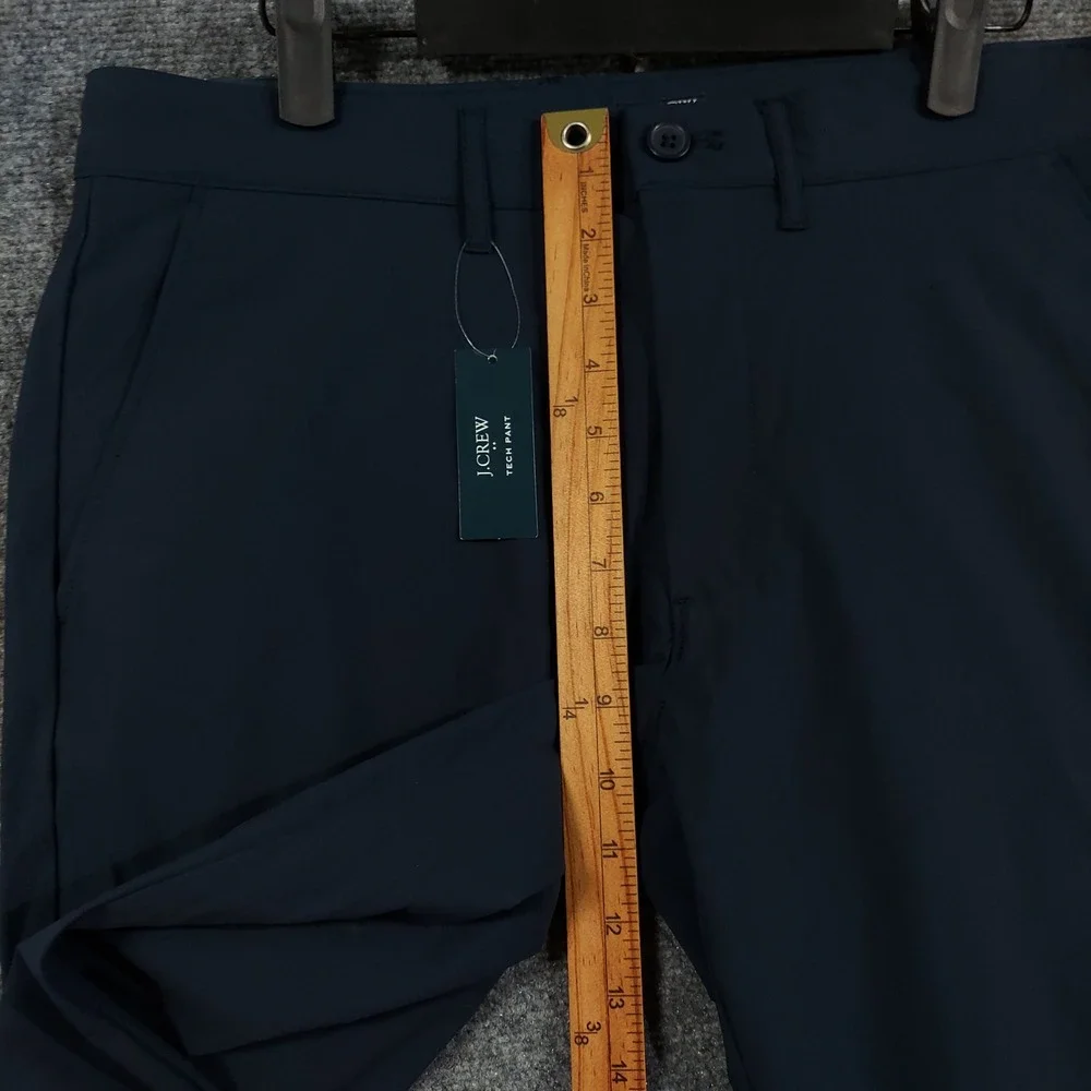J.Crew Tech Pant Men 31x32 Navy Blue Straight Fit Flex Stretch Chino 11948